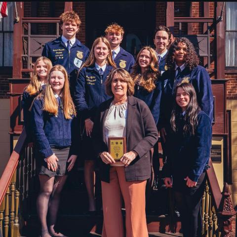 FFA Team with the Golden Owl Award