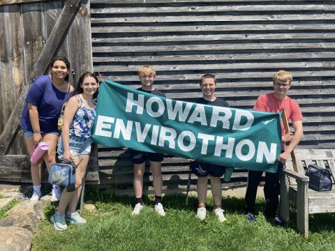 Envirothon banner with winners